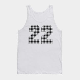 Plaid Number - 22 - Dark Tank Top